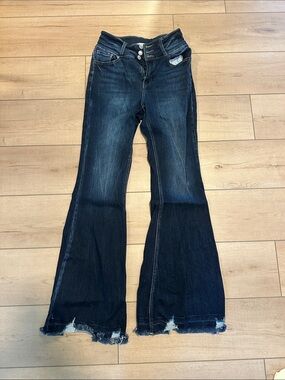 Women's Dark Blue Flared Jeans